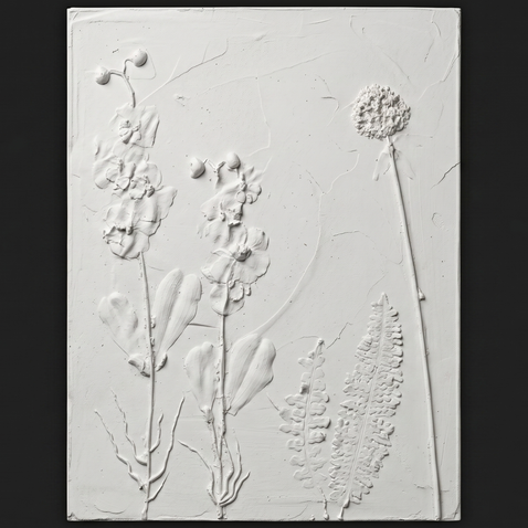 Dekorativni stenski panel - Cvetje 3D Flower bela (A/B/C/D) - 80 x 60 cm