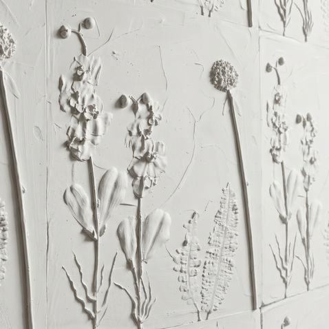 Dekorativni stenski panel - Cvetje 3D Flower bela (A/B/C/D) - 80 x 60 cm