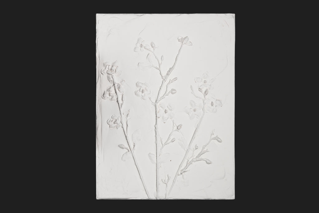 Dekorativni stenski panel - Cvetje 3D Flower bela (A/B/C/D) - 80 x 60 cm