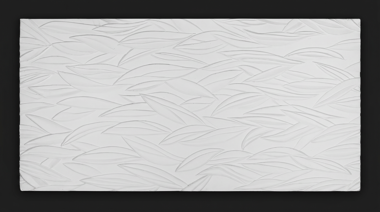 Dekorativna zidna obloga - Cvijeće Leaf bijela - 200 x 100 cm