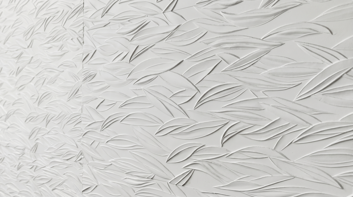 Dekorativna zidna obloga - Cvijeće Leaf bijela - 200 x 100 cm