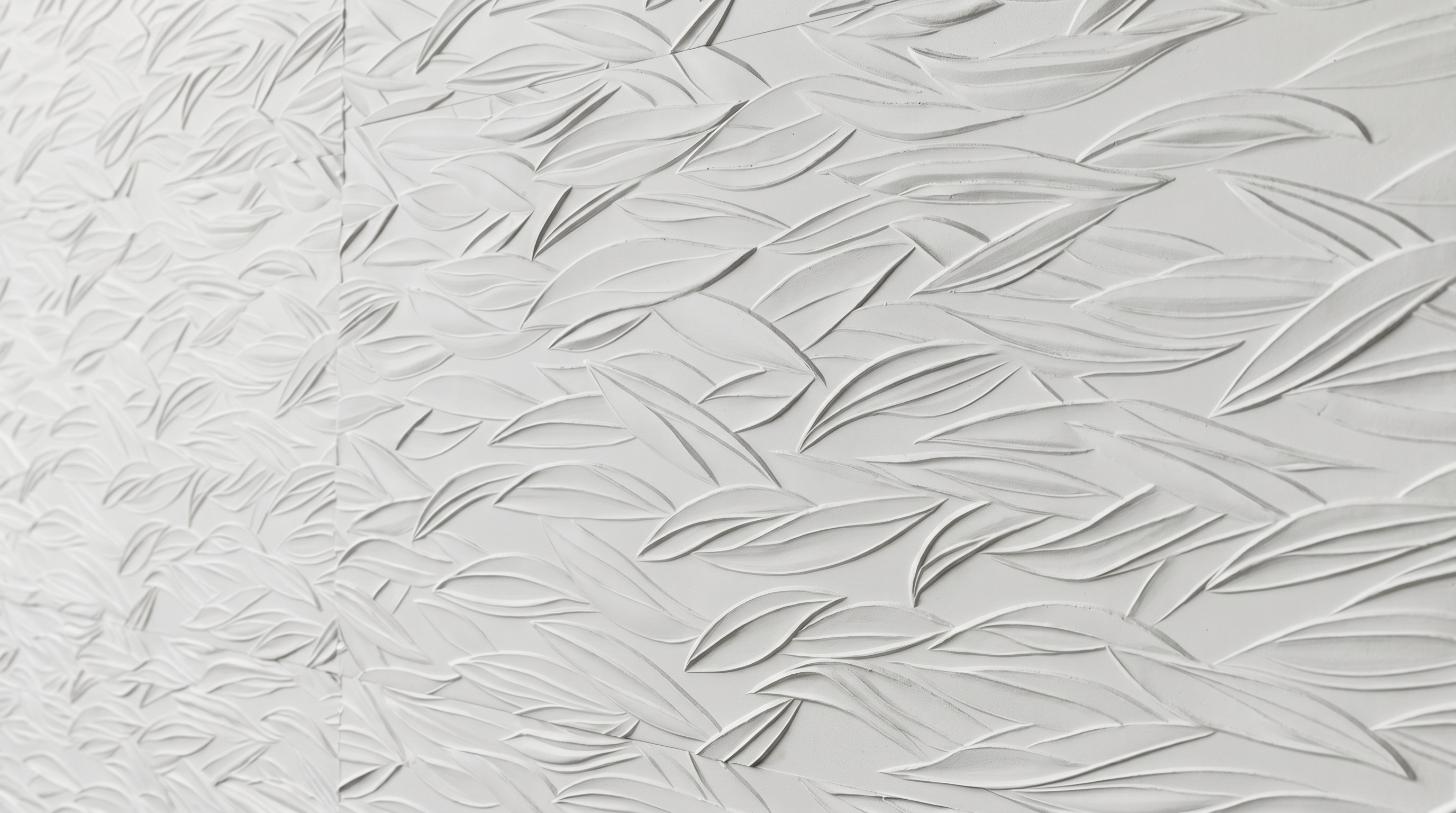 Dekorativna zidna obloga - Cvijeće Leaf bijela - 200 x 100 cm