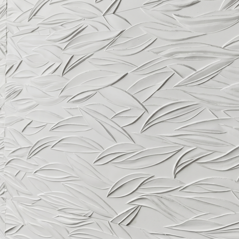 Dekorativna zidna obloga - Cvijeće Leaf bijela - 200 x 100 cm