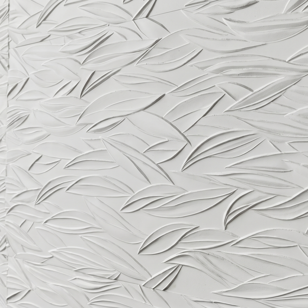 Dekorativni stenski panel - Cvetje Leaf bela - 200 x 100 cm