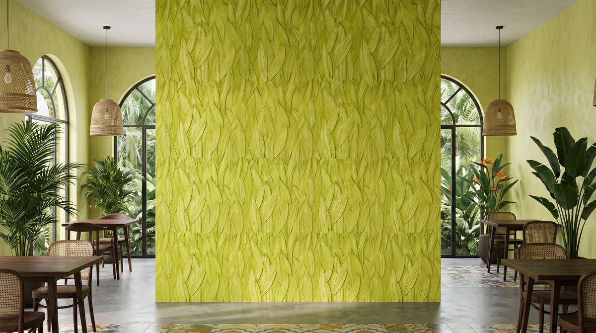 Dekorativni stenski panel - Cvetje Leaf - 200 x 100 cm