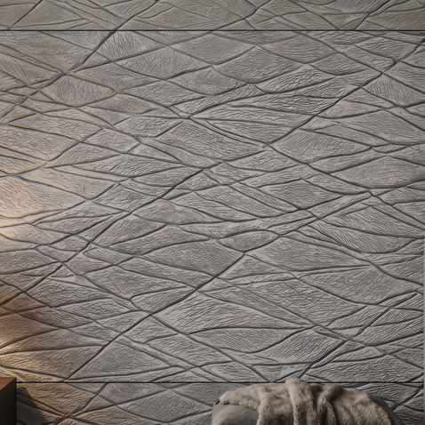 Dekorativni stenski panel - Tekstura Bark siva - 200 x 100 cm