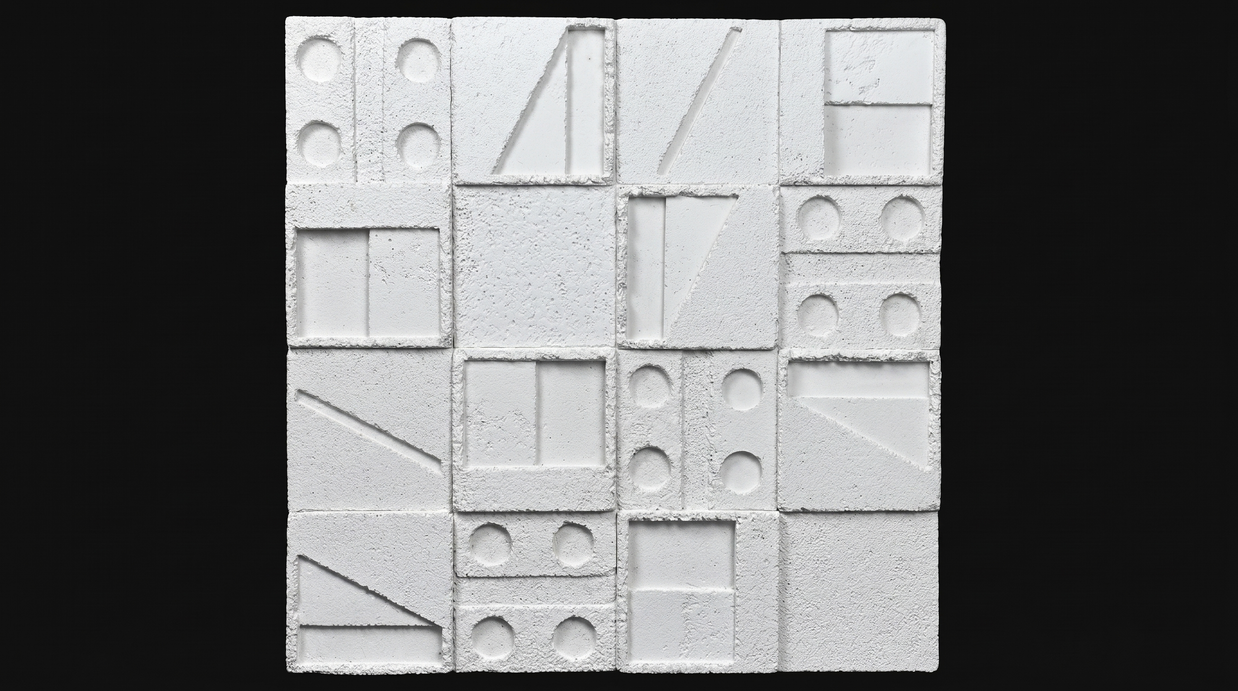 Dekorativni stenski panel - Tekstura Geoblock - 78 x 78 cm