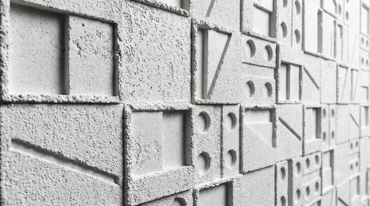 Dekorativni stenski panel - Tekstura Geoblock - 78 x 78 cm