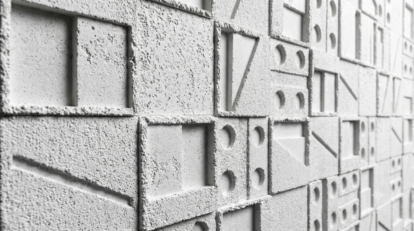 Dekorativni stenski panel - Tekstura Geoblock - 78 x 78 cm