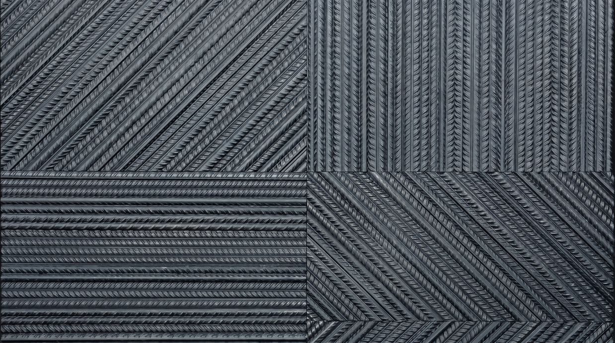 Dekorativni stenski panel - Tekstura Iron Rods Motion - 88,5 x 88,5 cm