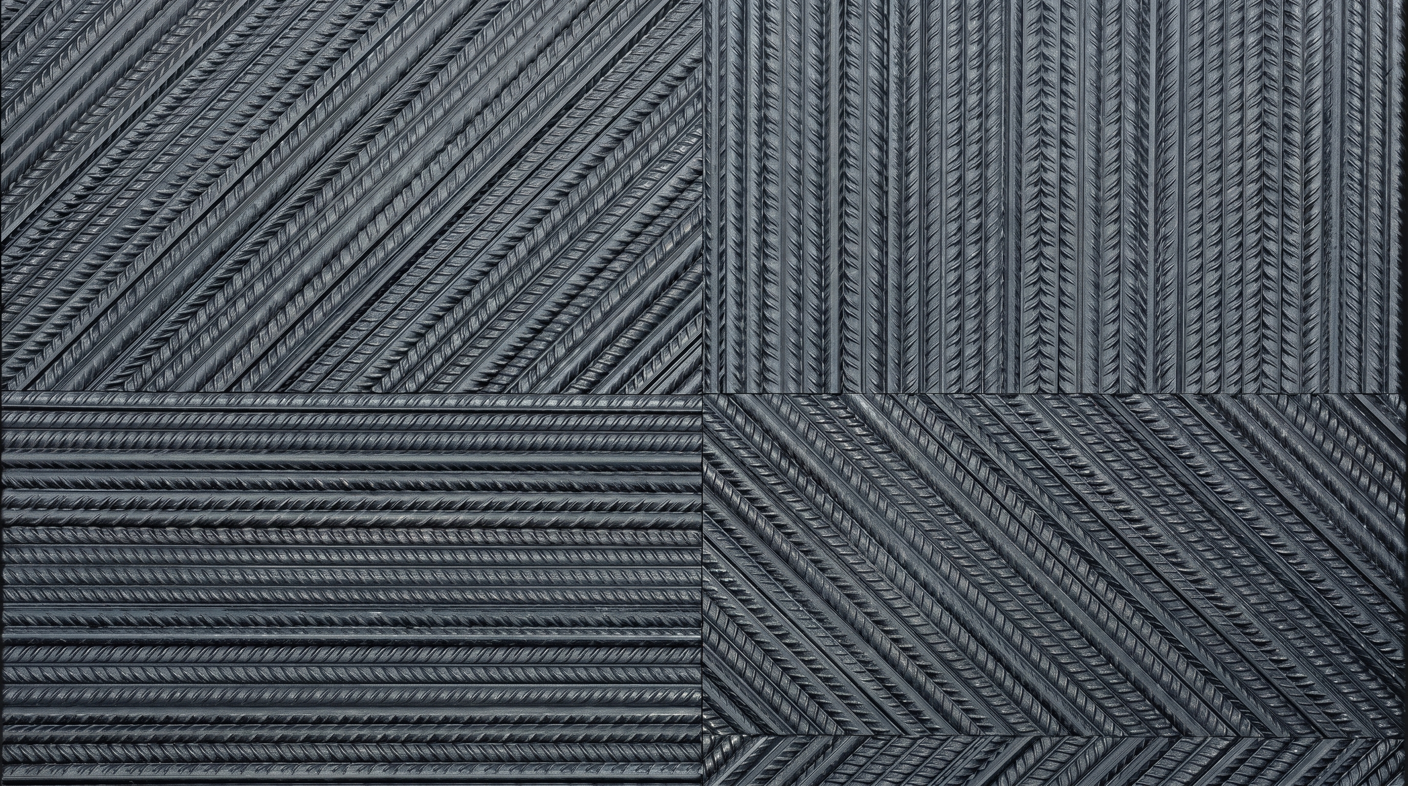 Dekorativni stenski panel - Tekstura Iron Rods Motion - 88,5 x 88,5 cm