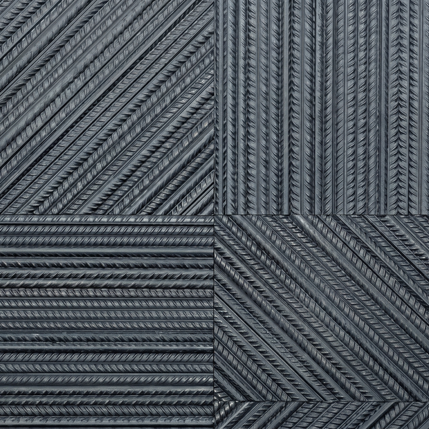 Dekorativni stenski panel - Tekstura Iron Rods Motion - 88,5 x 88,5 cm