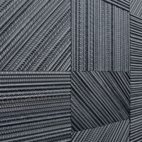 Dekorativni stenski panel - Tekstura Iron Rods Motion - 88,5 x 88,5 cm